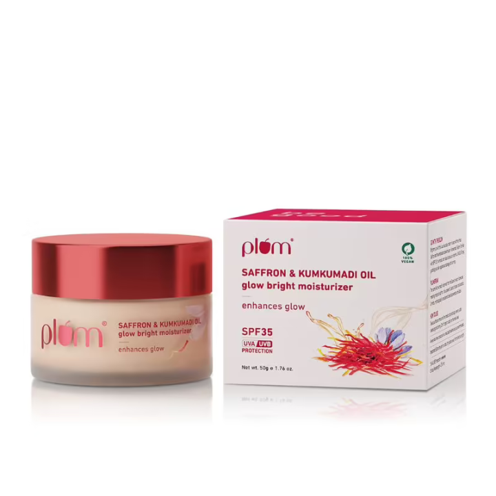 Plum Saffron & Kumkumadi Oil Glow Bright Moisturizer with SPF 35 