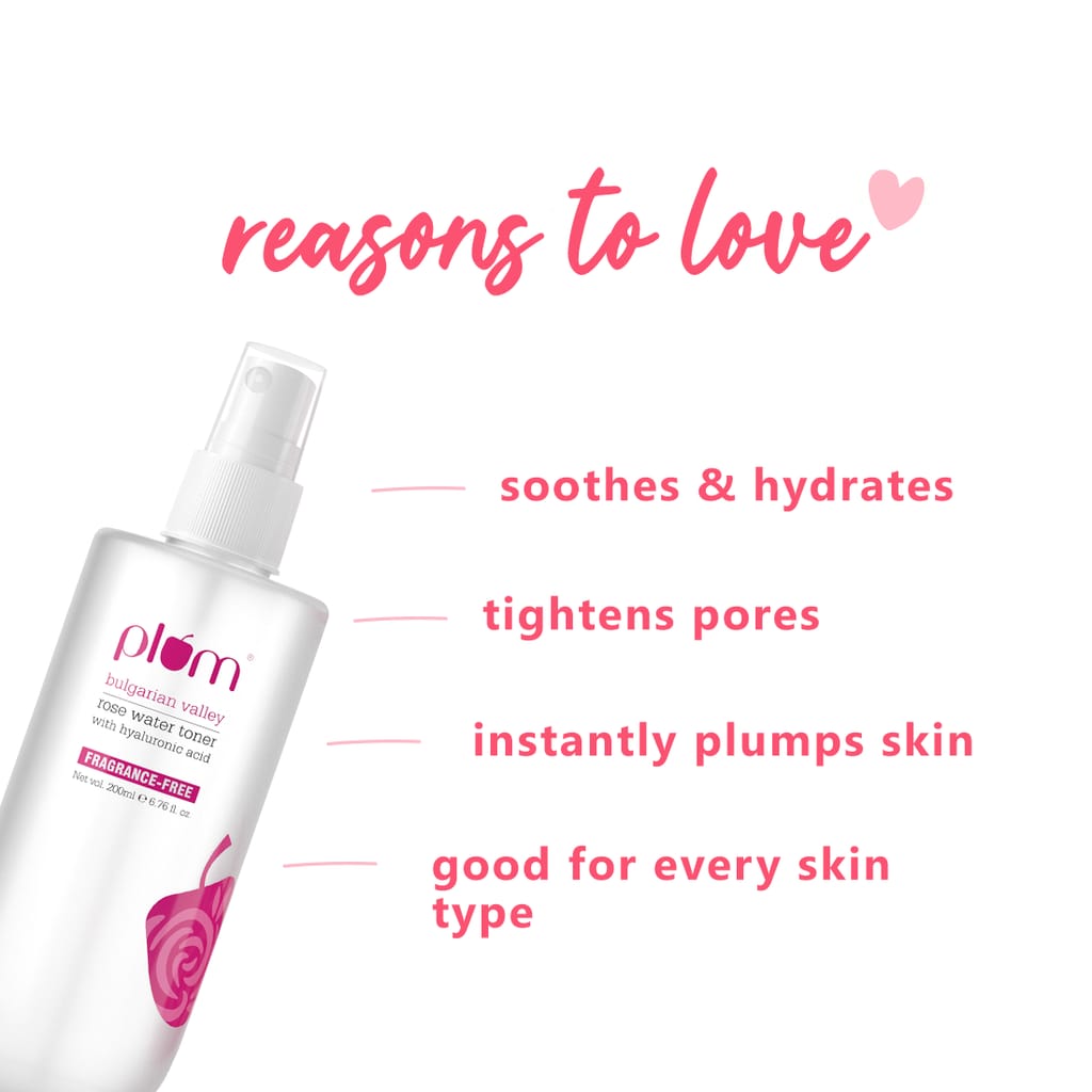 Plum Bulgarian Valley Rose Water Toner For Face