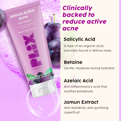 Plix Jamun Salicylic Acid Cleanser Gel For Active Acne