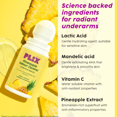 Plix Pineapple Odour Control Underarm Roll on