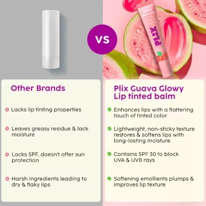 Plix Guava Glowy Lip Tinted Balm