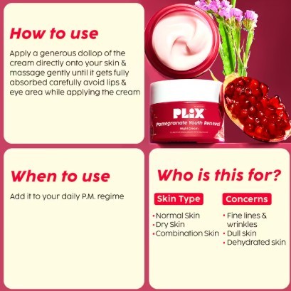 Plix Pomegranate Youth Renewal Night Cream 