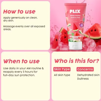 Watermelon Hydra-Cool Sunscreen Body Lotion SPF 50 | PA++++