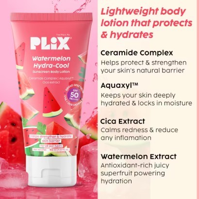 Watermelon Hydra-Cool Sunscreen Body Lotion SPF 50 | PA++++