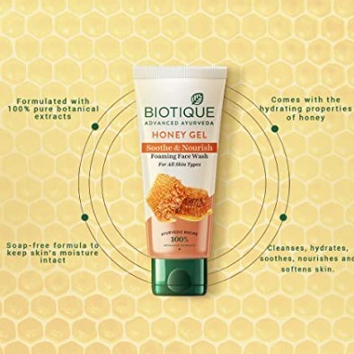 Biotique Honey Gel Soothe & Nourish Foaming Face Wash