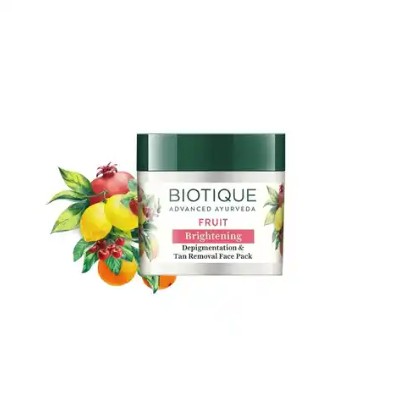 Biotique Fruit Brightening Depigmentation & Tan Removal Face Pack 
