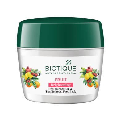 Biotique Fruit Brightening Depigmentation & Tan Removal Face Pack 