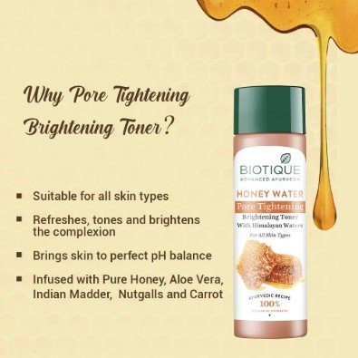 Biotique Honey Water Pore Tightening Toner