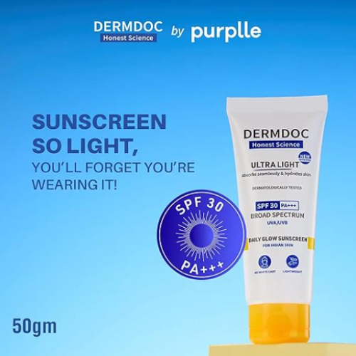 DermDoc Ultra Light SPF 30 PA+++ Daily Glow Sunscreen