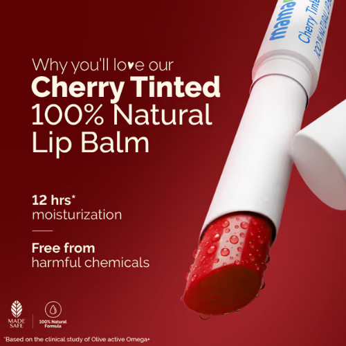 Mamaearth Cherry Tinted 100% Natural Lip Balm