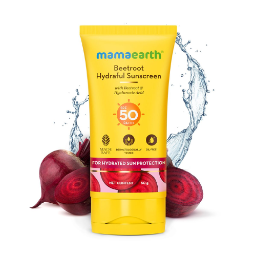 Mamaearth Beetroot Hydraful Sunscreen (SPF 50, PA++++)