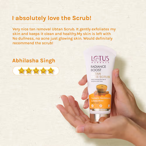 Lotus Herbals Radiance Boost Ubtan Face Scrub 