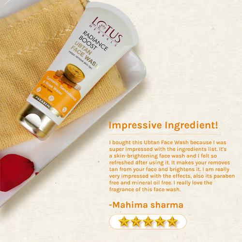 Lotus Herbals Radiance Boost Ubtan Face Wash