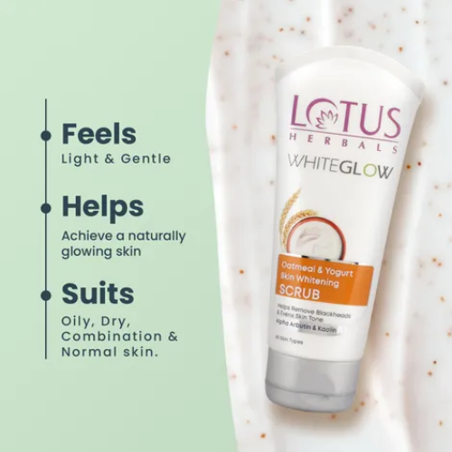 Lotus Herbals WhiteGlow Oatmeal & Yogurt Skin Whitening Scrub