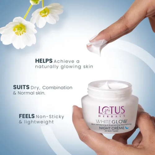Lotus Herbals WhiteGlow Skin Whitening  Brightening Nourishing Night Cream