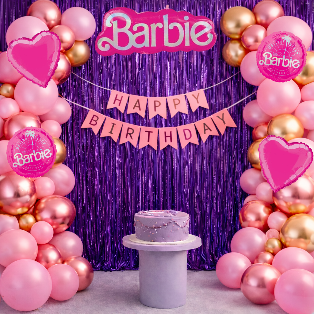 Barbie Girl Theme Birthday Decoration Full Set