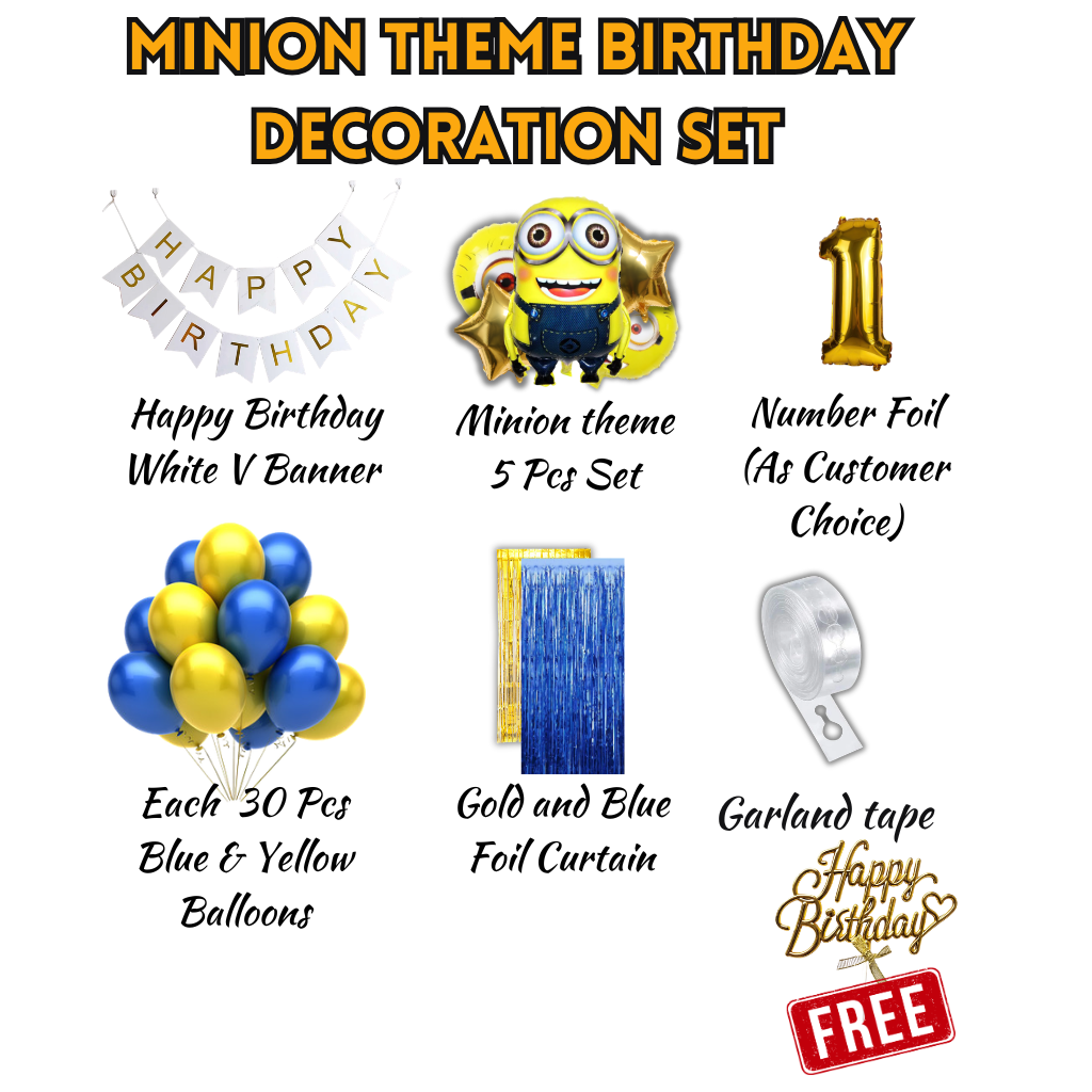 Minion  Theme Birthday Decoration Full Set    