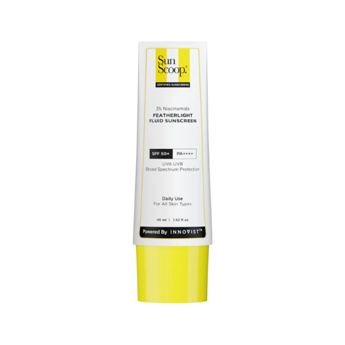 SunScoop 3% Niacinamide Featherlight Fluid Sunscreen  SPF 50+ PA++++