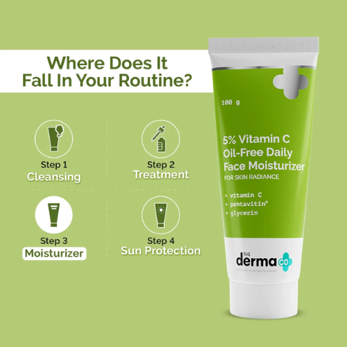 The Derma Co 5% Vitamin C Oil-Free Daily Face Moisturizer