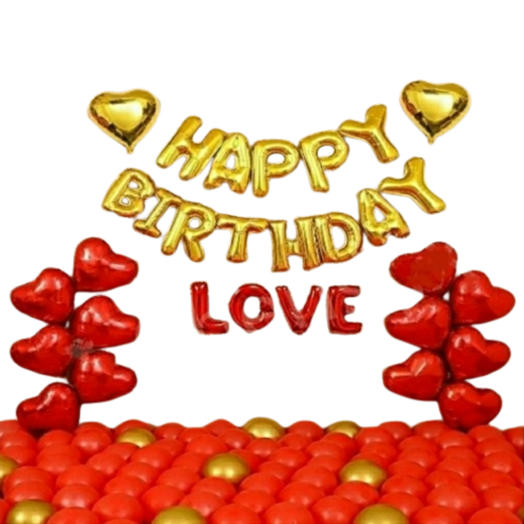 Love Theme Birthday Decoration Set