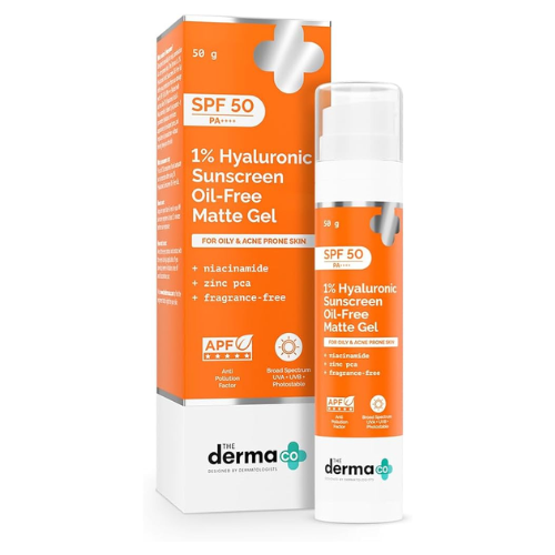 The Derma Co 1% Hyaluronic Sunscreen Oil-Free Matte Gel